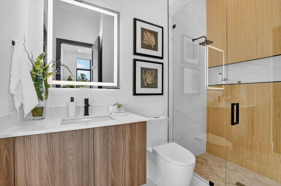 Furnished interior view inside a new home in , Boca Raton (Image 39).