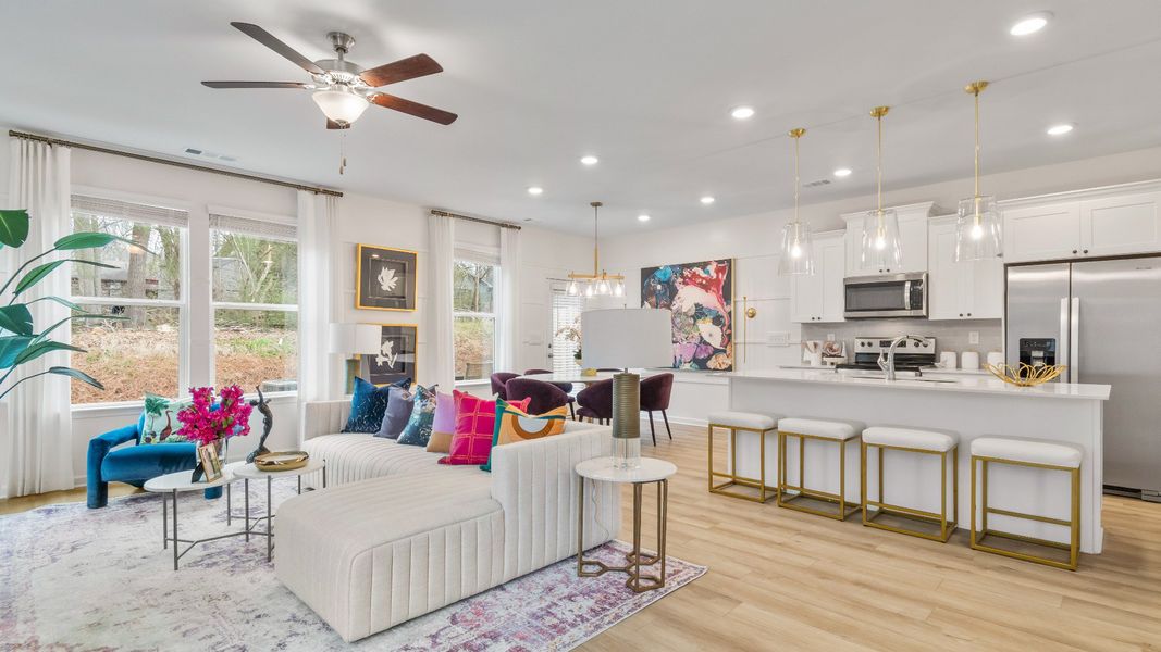 Representative furnished interior of a home built from the Austin - Alternate by DRB Homes in Diamante, Stockbridge (Image 7). Representative furnished interior of a home built from the Austin - Alternate by DRB Homes in Diamante, Stockbridge (Image 7).