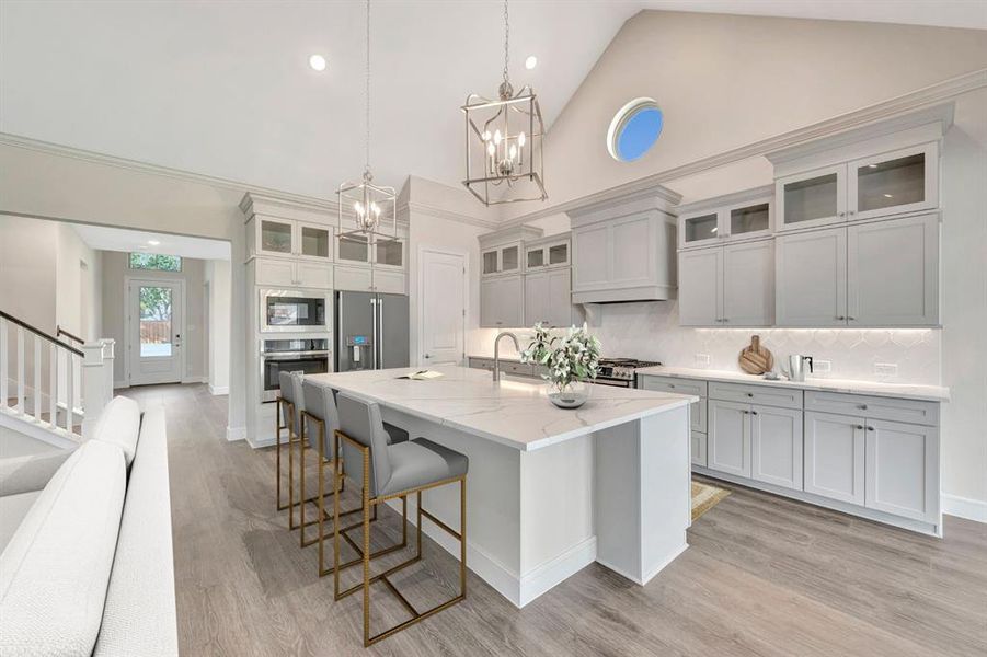 Furnished interior view inside a new home in Sterling Greene, Arlington (Image 8). Furnished interior view inside a new home in Sterling Greene, Arlington (Image 8).