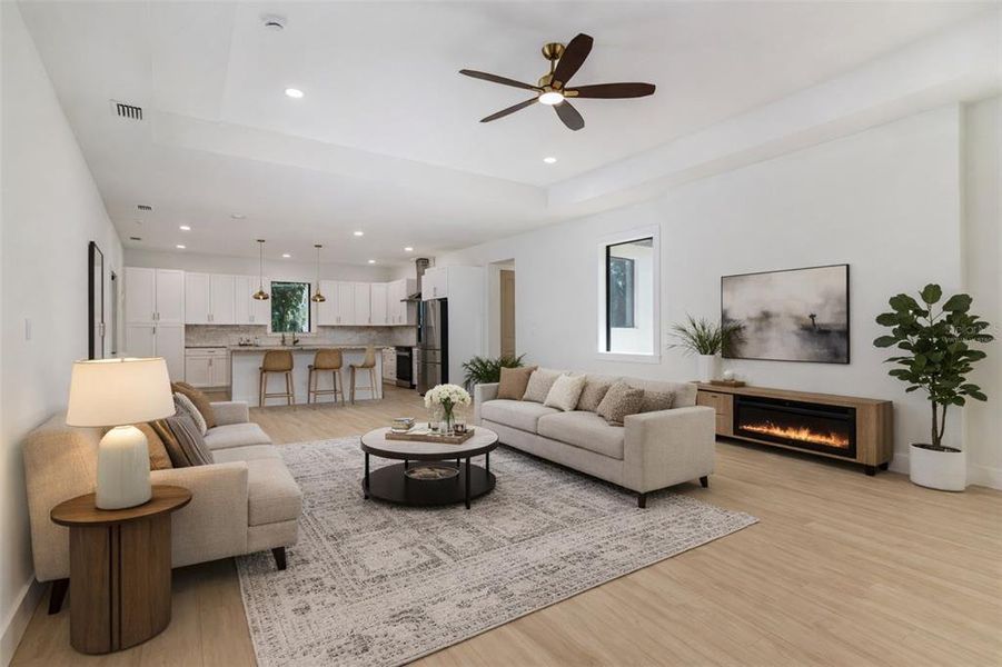 Furnished interior view inside a new home in , Tampa (Image 9). Furnished interior view inside a new home in , Tampa (Image 9).