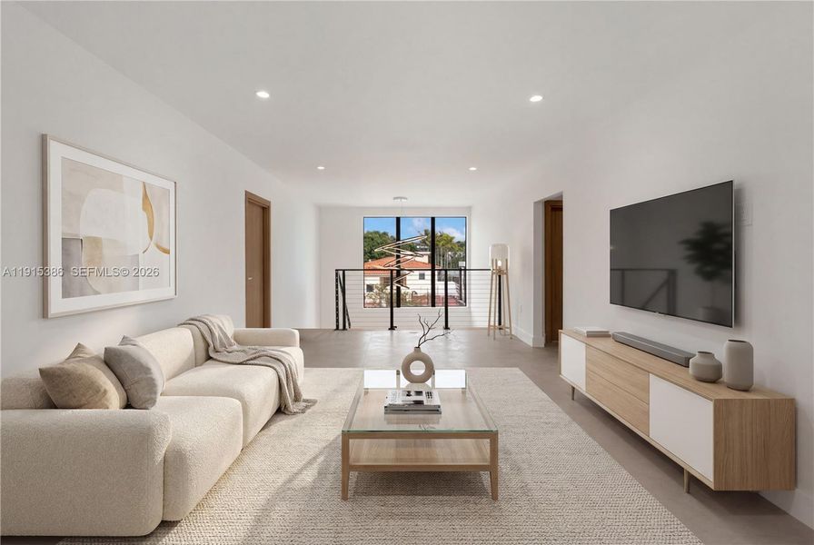Virtual staging for illustration purposes only.