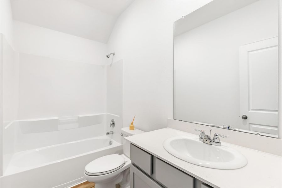 Full bath #2 sits between BR #2 and BR #3 Full bath #2 sits between BR #2 and BR #3