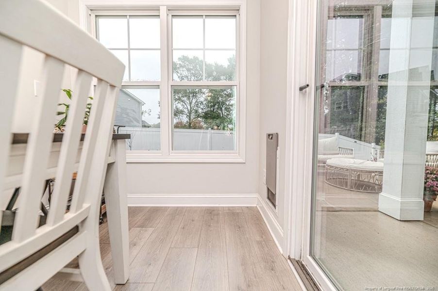 DR View - pet door to back yard DR View - pet door to back yard