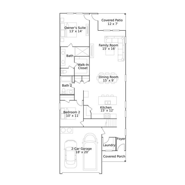 2D floor plan layout of this home in The Grand Prairie, Hockley, TX (Image 3). 2D floor plan layout of this home in The Grand Prairie, Hockley, TX (Image 3).