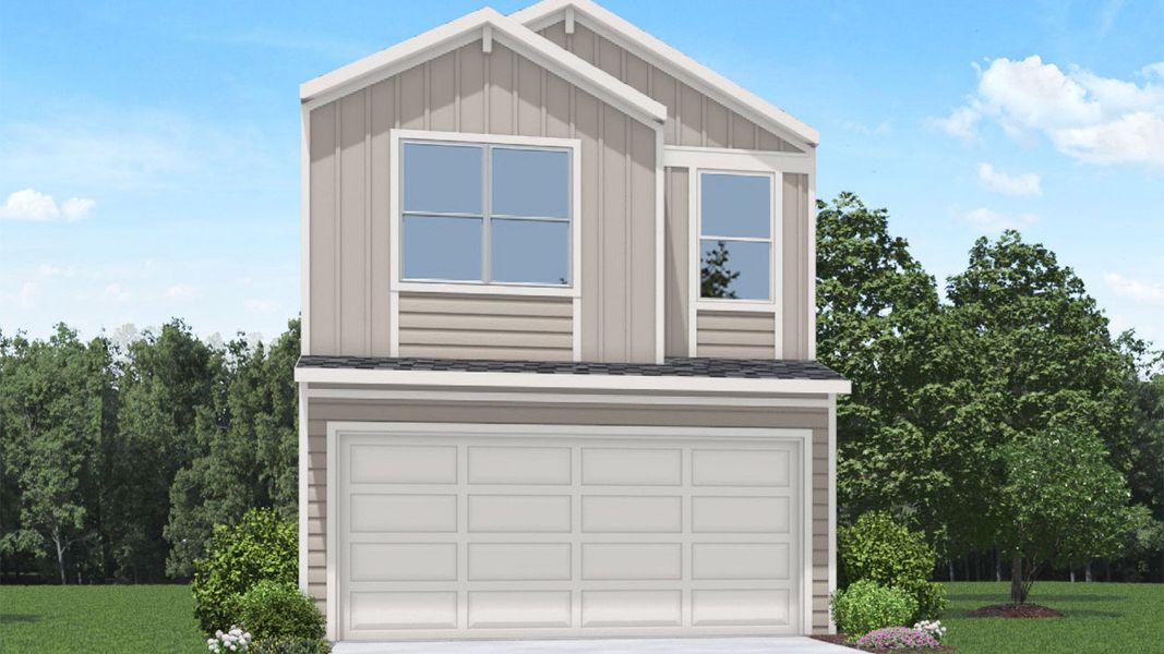 Representative exterior photo of a completed home built from the 1293 by D.R. Horton in Bridges on Lake Houston Villas, Humble, TX (Image 6). Representative exterior photo of a completed home built from the 1293 by D.R. Horton in Bridges on Lake Houston Villas, Humble, TX (Image 6).