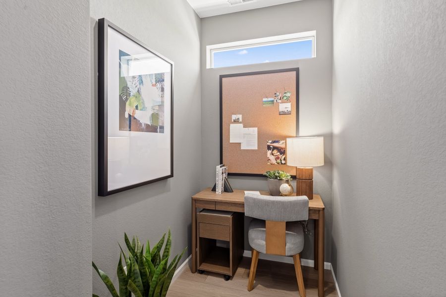Representative furnished interior of a home built from the 2403 by Risewell Homes in Harvest Crossing, Aurora (Image 14).