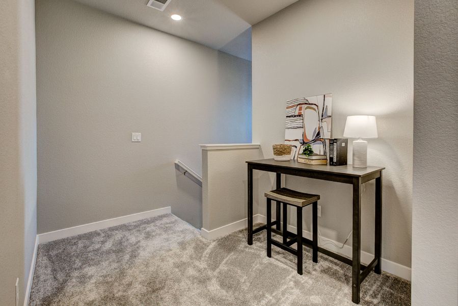 Representative furnished interior of a home built from the The Eldorado by Landmark Homes in The Lakes at Centerra, Loveland (Image 31). Representative furnished interior of a home built from the The Eldorado by Landmark Homes in The Lakes at Centerra, Loveland (Image 31).