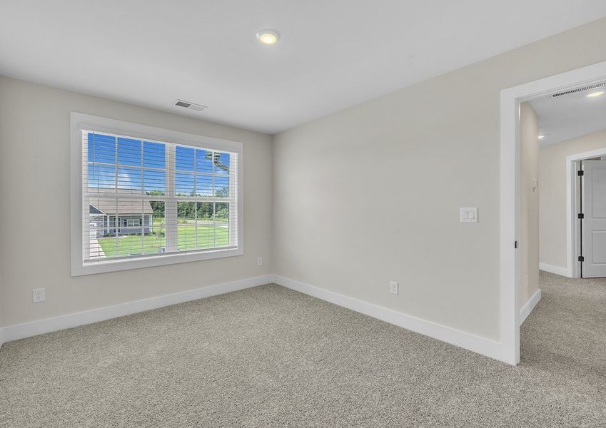 Windows let in lots of light to each room.