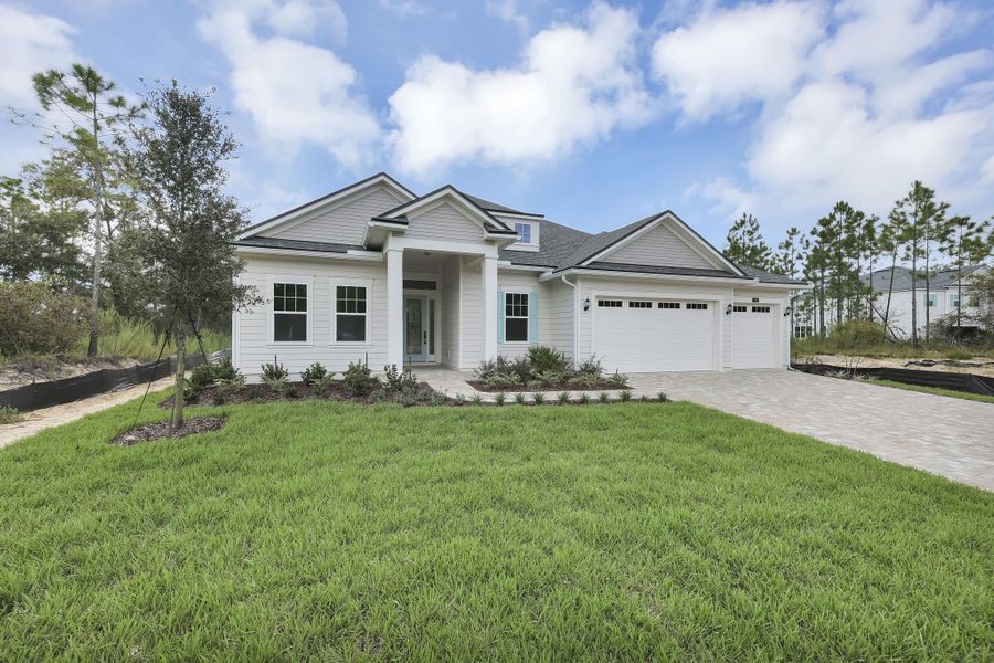 Representative exterior photo of a completed home built from the Avondale by Riverside Homes in Hidden Creek at SilverLeaf 80' Series, St. Augustine, FL (Image 25).