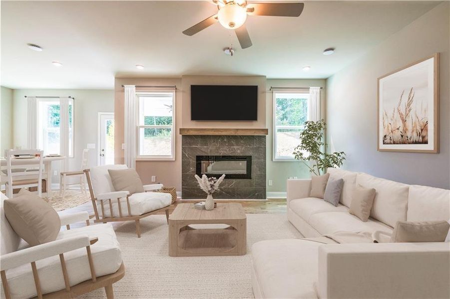 Furnished interior view inside a new home in Wisteria at GreenHouse, Marietta (Image 3).