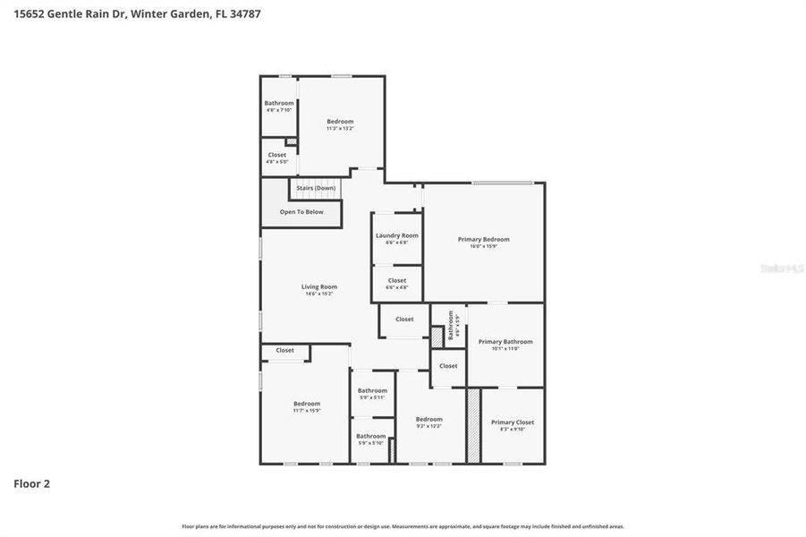 2D floor plan layout of this home in , Winter Garden, FL (Image 5).
