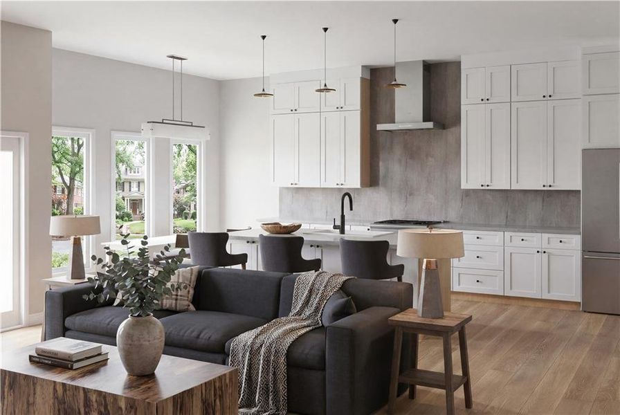 Furnished interior view inside a new home in , Atlanta (Image 6).