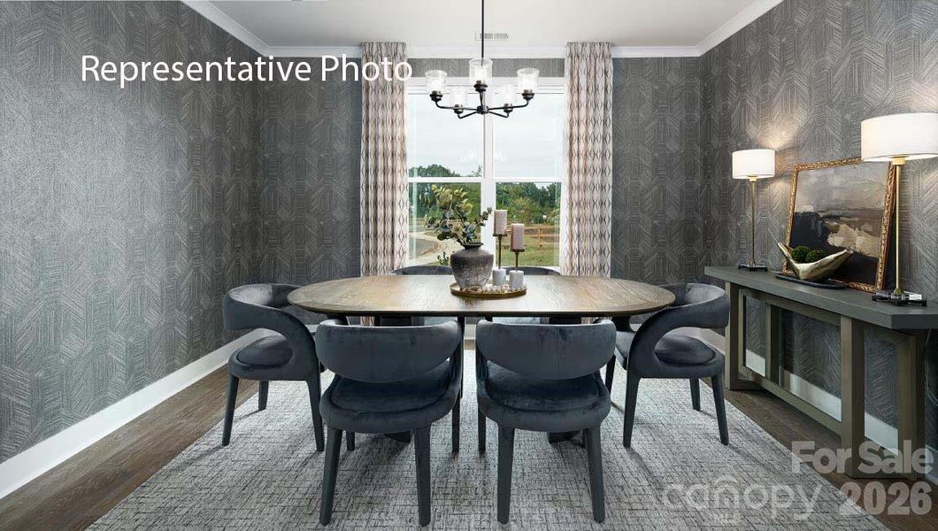 Furnished interior view inside a new home in Sanctuary at Southgate, Indian Trail (Image 14).