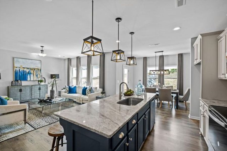 Representative furnished interior of a home built from the The Knox by True Homes in Shay Crossing, Salisbury (Image 6).
