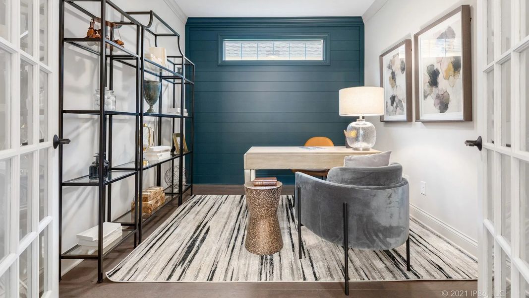Furnished interior view inside a new home in The Courtyards at Bailey Farm, Dacula (Image 26).
