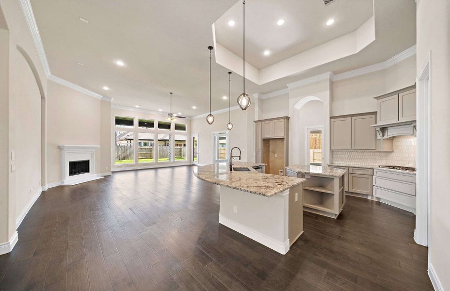 Representative furnished interior of a home built from the 4082 by Ravenna Homes in Artavia 70′, Conroe (Image 10).