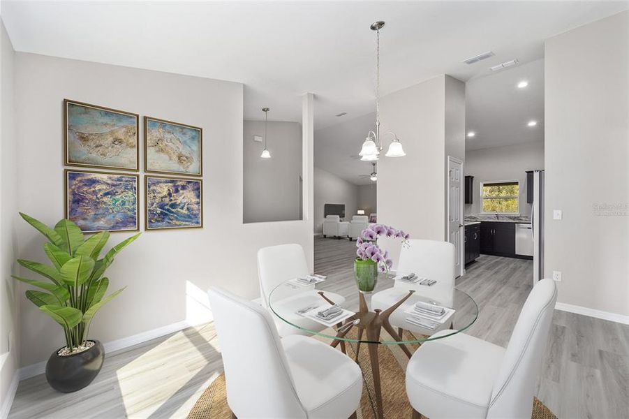 Furnished interior view inside a new home in , Dunnellon (Image 16).