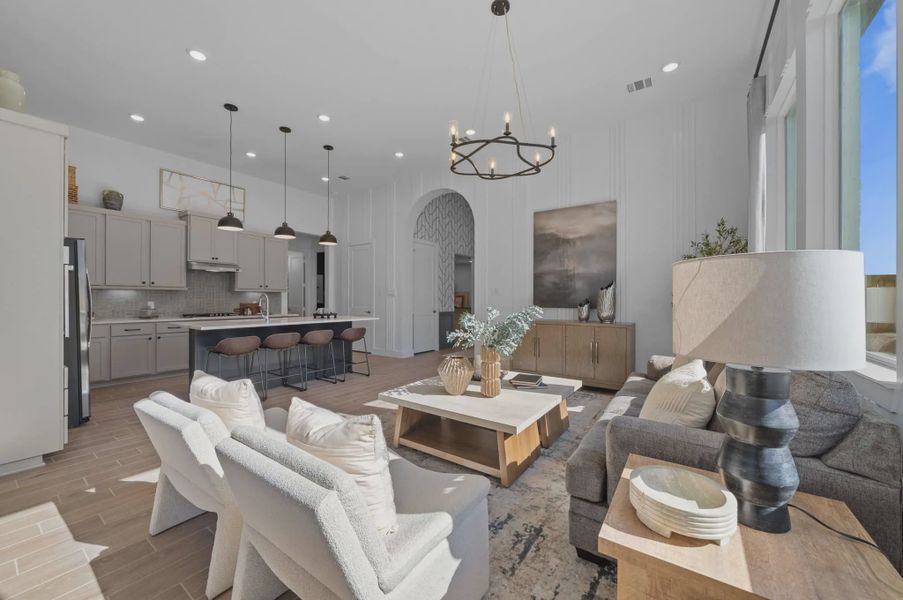 Representative furnished interior of a home built from the PT Bonneville by Chesmar Homes in Attwater, Waller (Image 5).