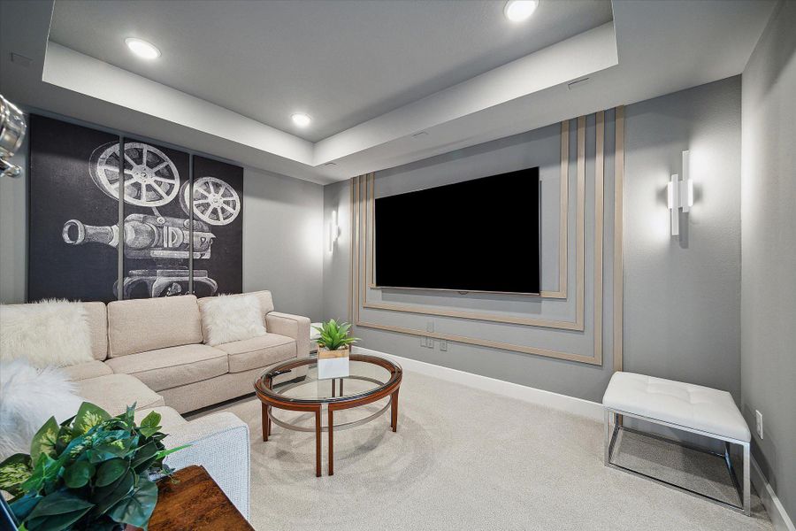 Representative furnished interior of a home built from the The Carter Z by Westin Homes in The Woodlands Hills – 65', Willis (Image 12).