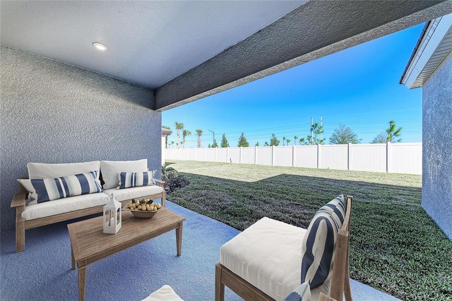 Exterior details and patio area of a home in Oakfield, Parrish (Image 2).