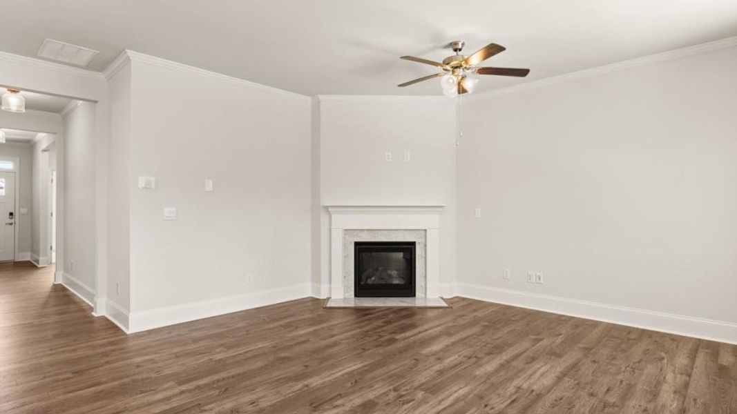 Spacious, unfurnished interior of a new home in Hamptons at Riverwood North, Dallas (Image 25).