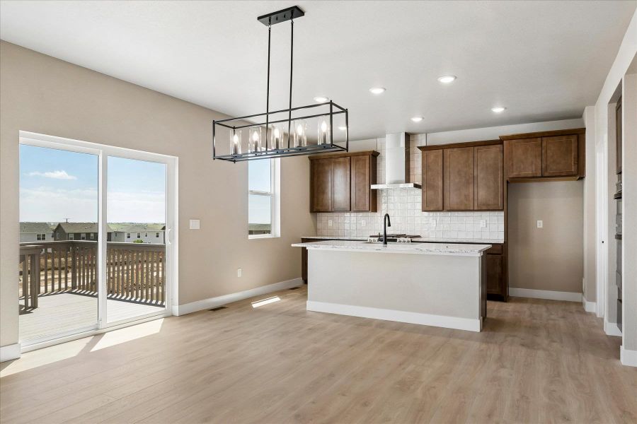 Furnished interior view inside a new home in The Trails at Aspen Ridge, Colorado Springs (Image 6).