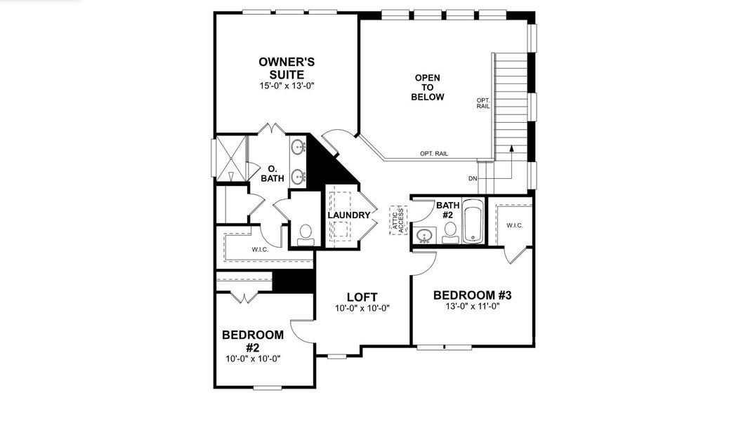 2D floor plan layout for the Randall by M/I Homes in Estancia West, Manchaca, TX (Image 4). 2D floor plan layout for the Randall by M/I Homes in Estancia West, Manchaca, TX (Image 4).