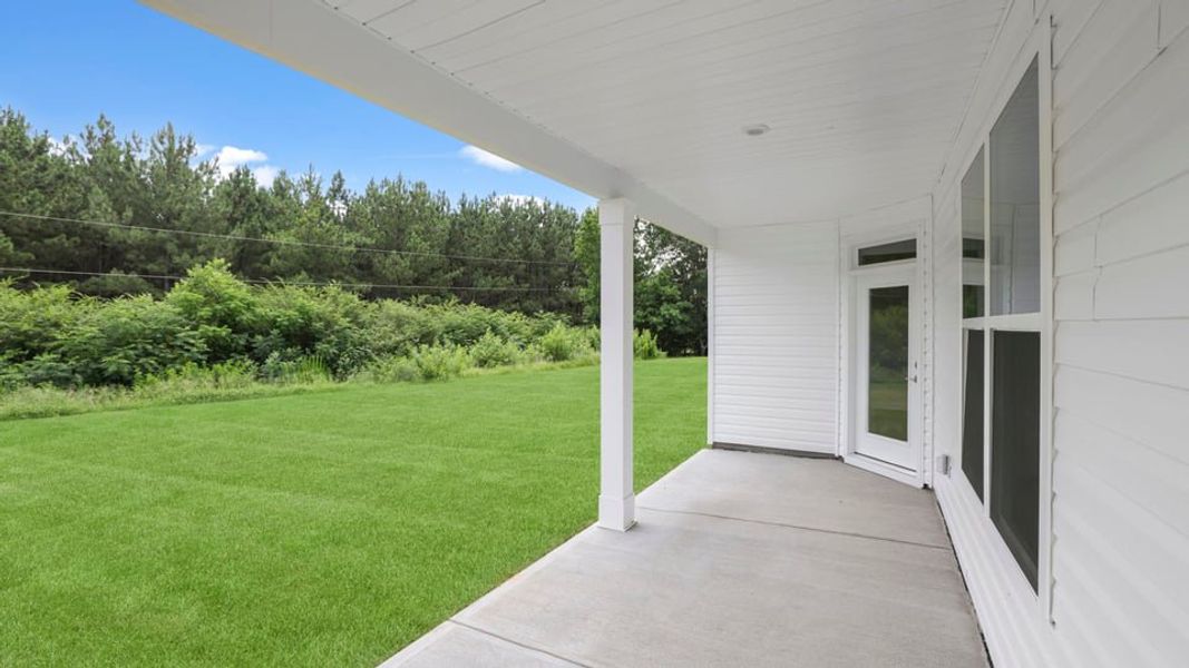 Exterior details and patio area of a home in Rutledge Estates, Woodruff (Image 19). Exterior details and patio area of a home in Rutledge Estates, Woodruff (Image 19).