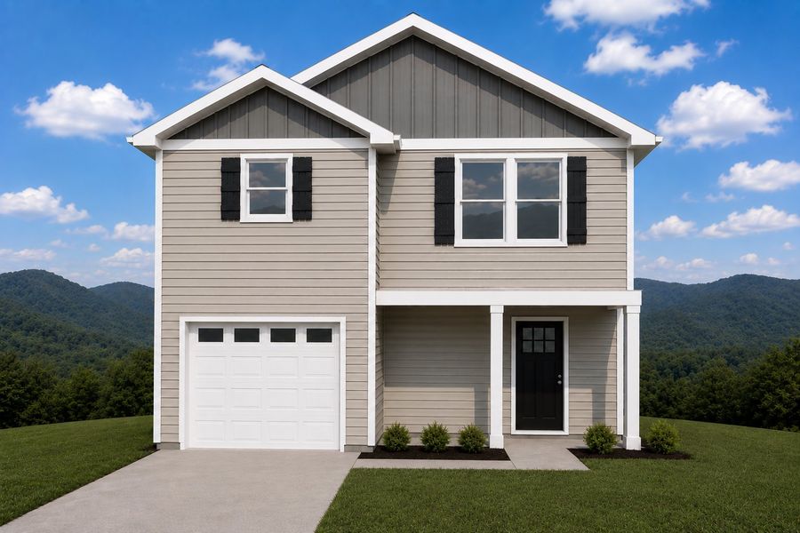 Representative exterior photo of a completed home built from the Skyler by Enchanted Homes in Stones Throw, Inman, SC (Image 4).