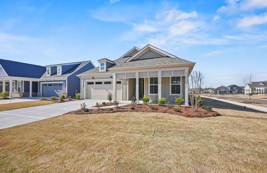 Front exterior of a new home in Carolina Riverside, Belmont, NC, highlighting curb appeal (Image 23).