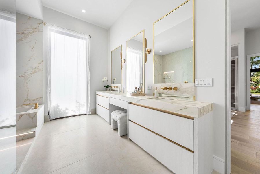 Furnished interior view inside a new home in , Boca Raton (Image 55).