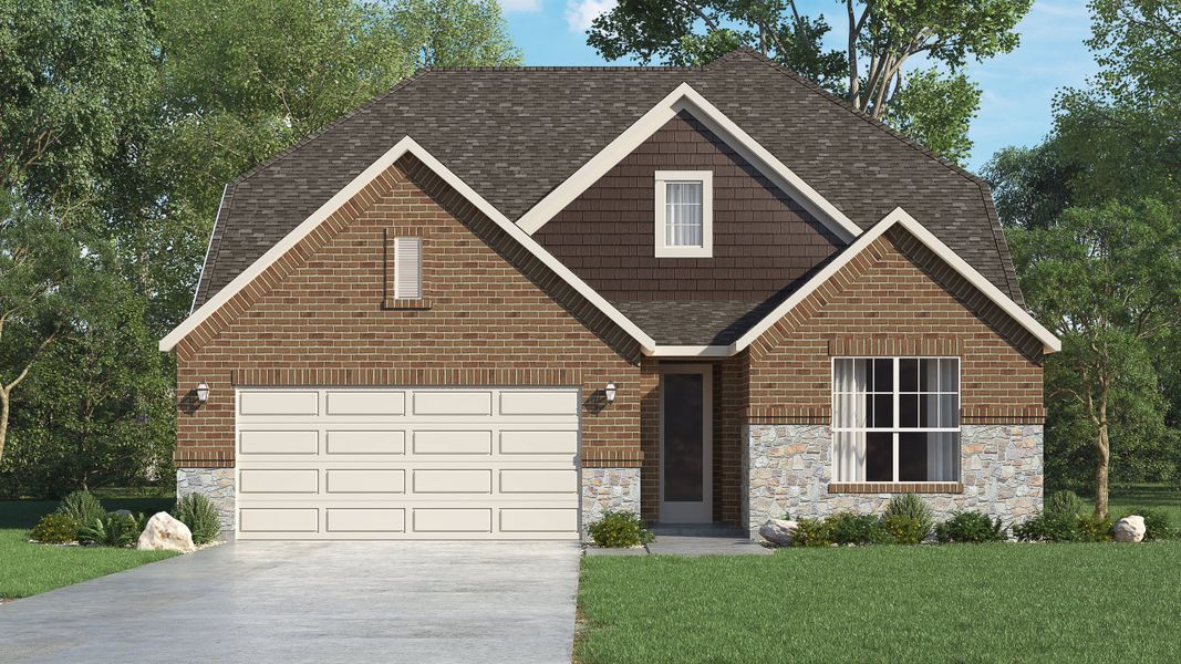 Representative exterior photo of a completed home built from the The Trinity by Trinity Classic Homes in Zion Trails, Poolville, TX (Image 2). Representative exterior photo of a completed home built from the The Trinity by Trinity Classic Homes in Zion Trails, Poolville, TX (Image 2).