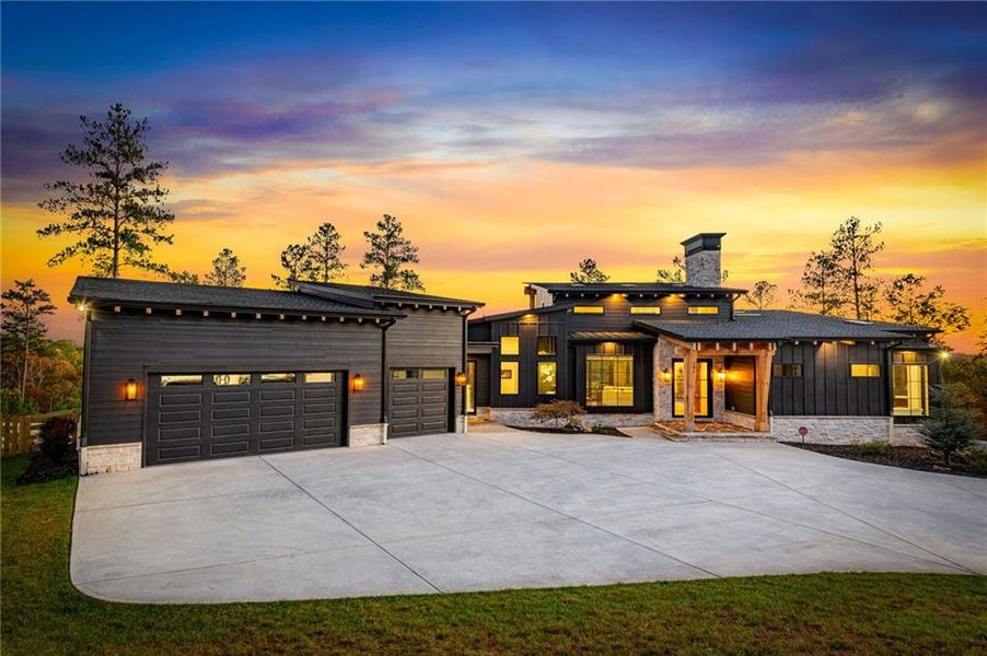 Front exterior of a new home in , Ellijay, GA, highlighting curb appeal (Image 24).