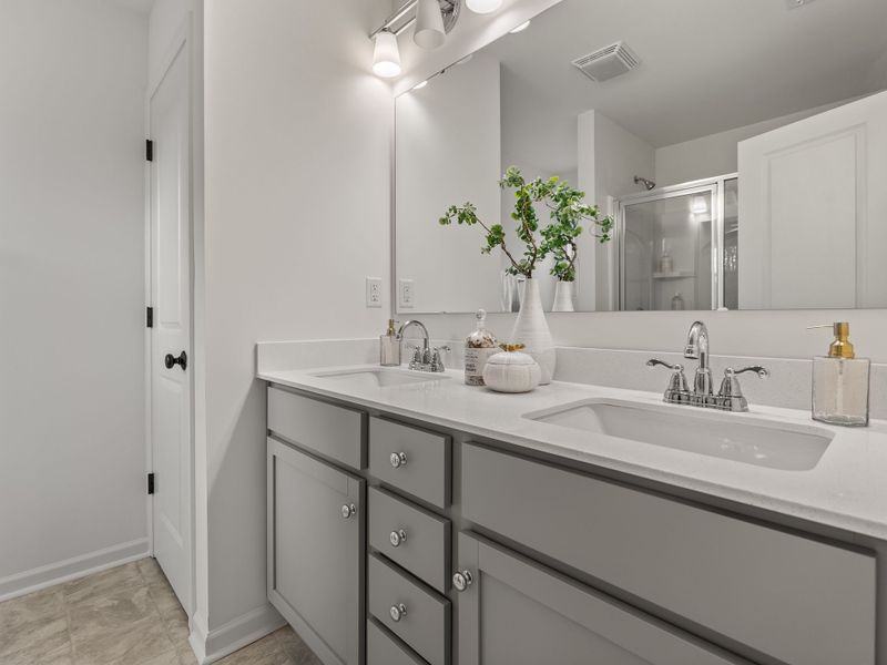 Furnished interior view inside a new home in Village Heights TH, Greensboro (Image 11).