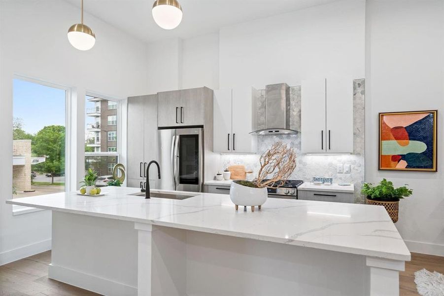 Furnished interior view inside a new home in , Dallas (Image 28).
