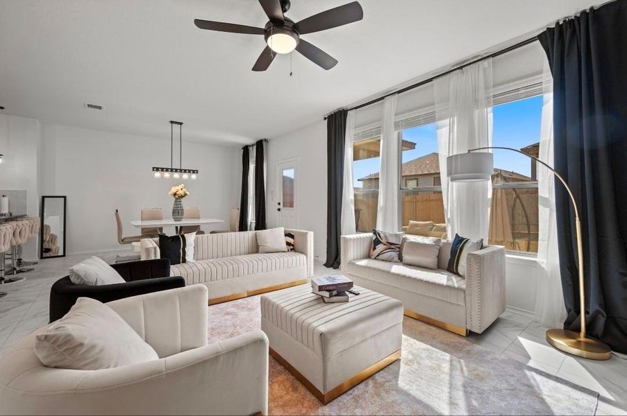 Furnished interior view inside a new home in Sonterra - Cool Water, Jarrell (Image 5).
