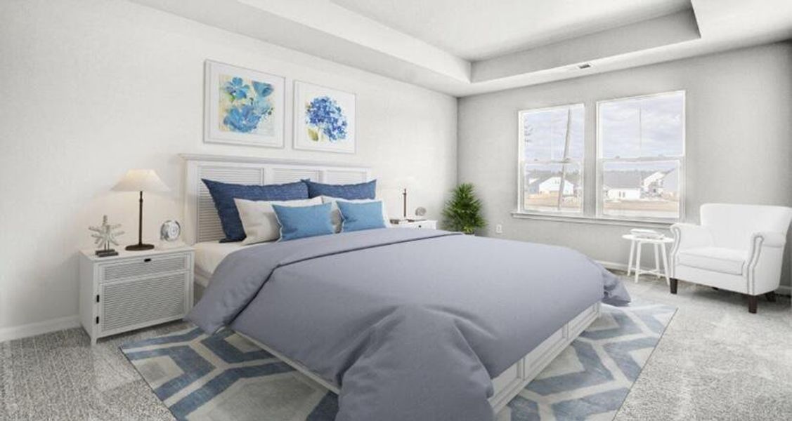 Furnished interior view inside a new home in Sweetgrass at Summers Corner, Summerville (Image 9).
