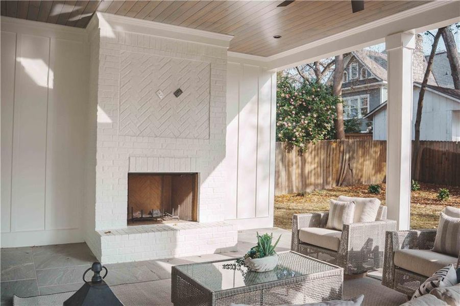 Exterior details and patio area of a home in , Atlanta (Image 27). Exterior details and patio area of a home in , Atlanta (Image 27).