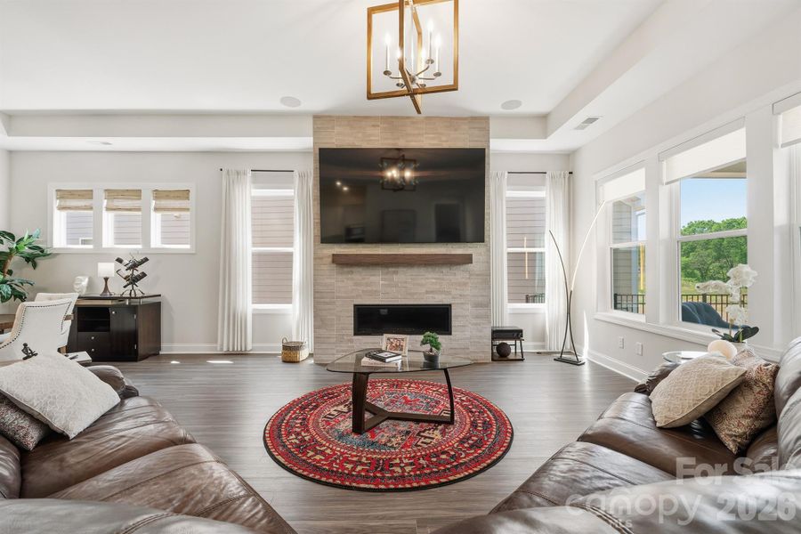 Living Area w/ Fireplace