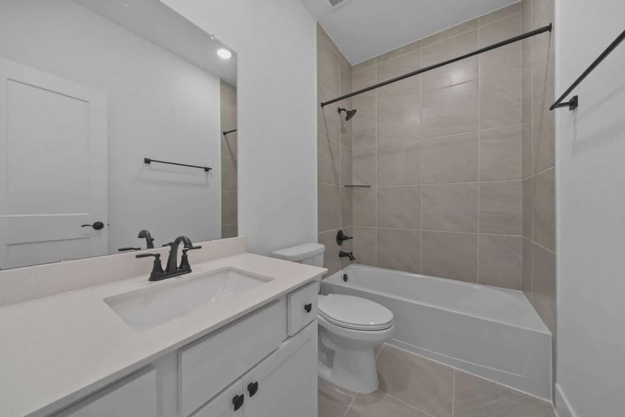 Furnished interior view inside a new home in Elyson Courtyard Collection, Katy (Image 6).