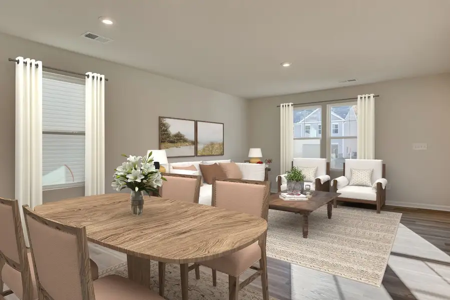 Dining Area and Family Room Dining Area and Family Room