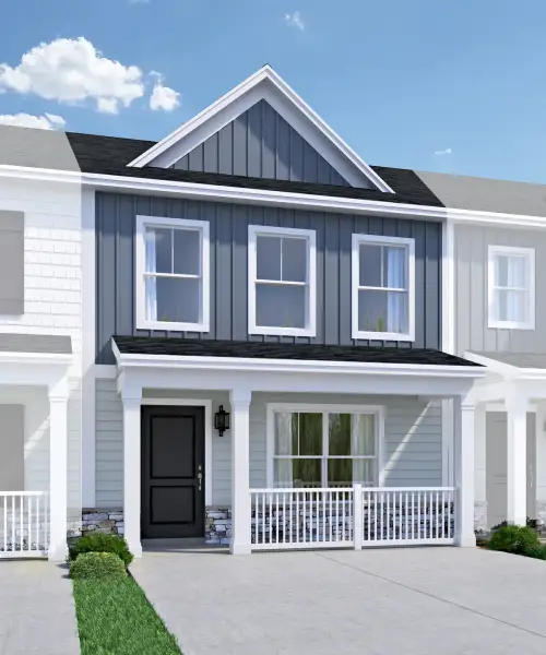 Front exterior of a new home in Pinehaven, Laurens, SC, highlighting curb appeal (Image 1). Front exterior of a new home in Pinehaven, Laurens, SC, highlighting curb appeal (Image 1).