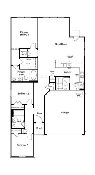 2D floor plan layout of this home in Grace Landing, Willis, TX (Image 4).