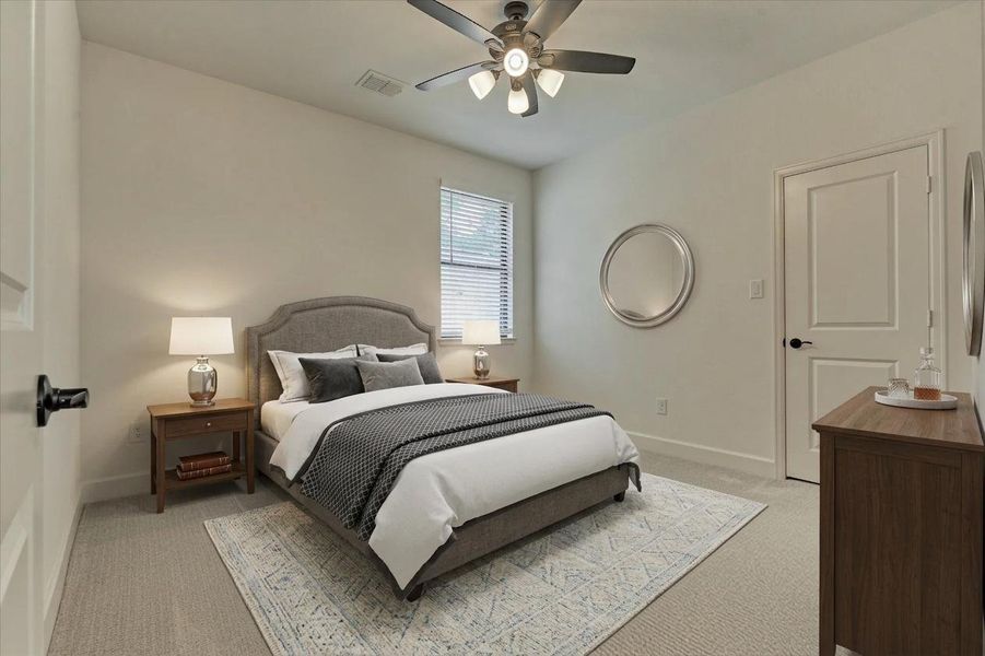Virtually staged secondary bedroom(4).