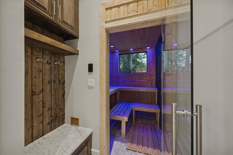 Private sauna provides the perfect space to relax, rejuvenate, and enjoy a true at-home wellness experience. Private sauna provides the perfect space to relax, rejuvenate, and enjoy a true at-home wellness experience.