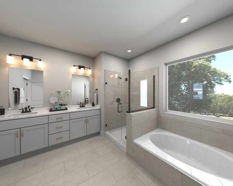 Furnished interior view inside a new home in Lakes at Bella Lago - Signature Series, Franklin (Image 7).