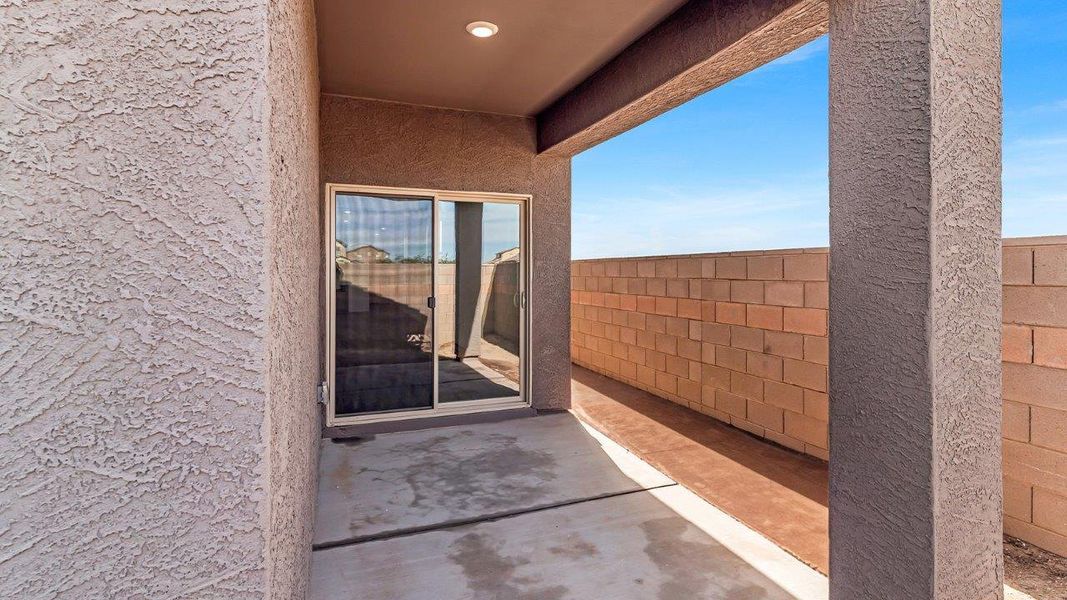 Exterior details and patio area of a home in Coronet at Gladden Farms, Marana (Image 3). Exterior details and patio area of a home in Coronet at Gladden Farms, Marana (Image 3).