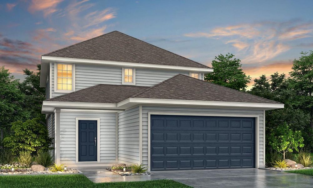 Front exterior of a new home in Ridgeland Hills, Willis, TX, highlighting curb appeal (Image 1). Front exterior of a new home in Ridgeland Hills, Willis, TX, highlighting curb appeal (Image 1).