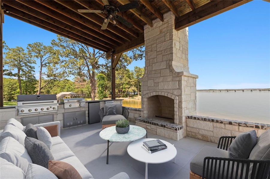 Virtually Staged Outside Patio