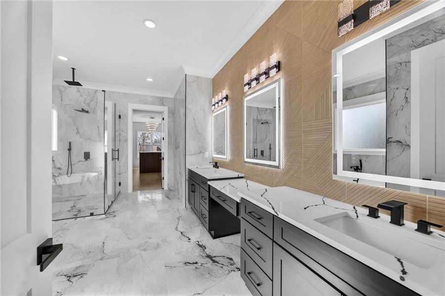 Furnished interior view inside a new home in , Suwanee (Image 33).